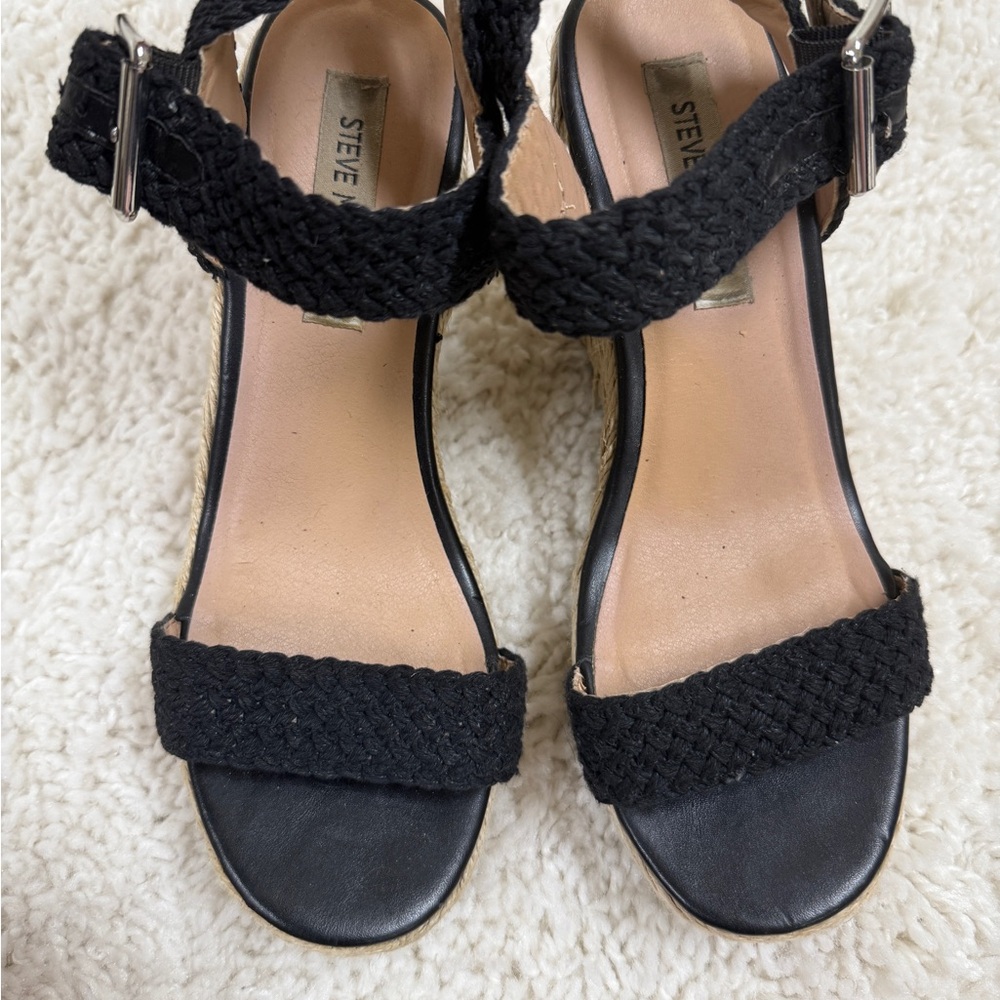 Steve Madden Black Women's Espadrille Sandals